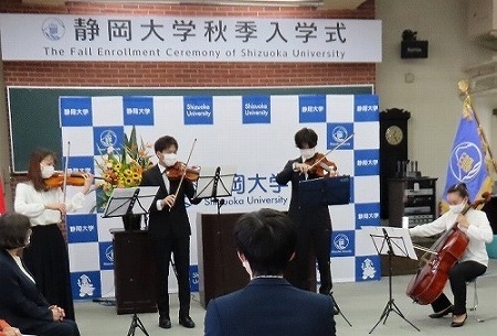 ▲静岡大学管弦楽団による演奏 (浜松キャンパス)
